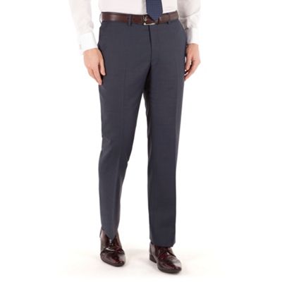 J by Jasper Conran Blue plain flat front tailored fit occsions suit trouser